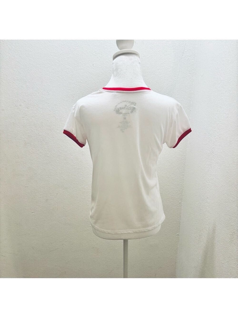 White and Red Minnie Mouse Disney Bow T-Shirt - Picture 6 of 7